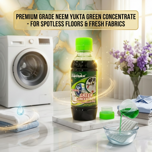 AM7506 Hariom ChakChakat Premium Grade Green Concentrate Floor Cleaner – Neem Yukta 200ML