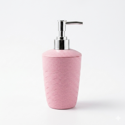 AM7783 DECORATIVE PINK WAVE PATTERN SOAP DISPENSER FOR MODERN BATHROOM AND KITCHEN SINK UTILITY