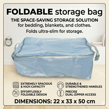 AM7720 LARGE CAPACITY FOLDABLE STORAGE BAG FOR ORGANIZED CLOTHING STORAGE AND EFFICIENT HOME MANAGEMENT
