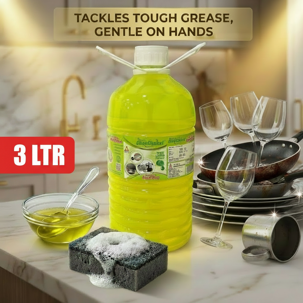 am7498 Hariom ChakChakat Tangi Lemon Dishwash Liquid Soap  3L
