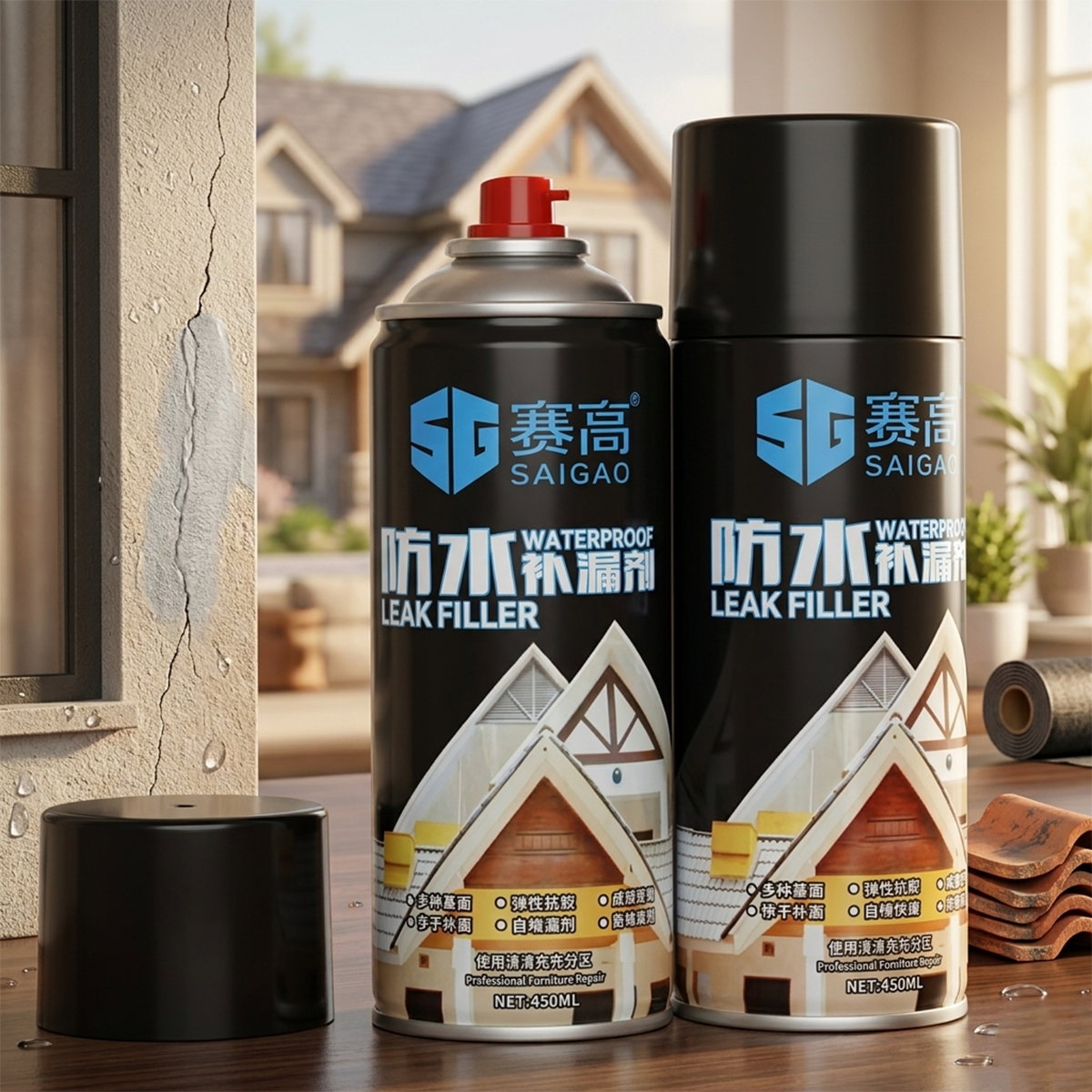 AM6923 Waterproof Leak Filler Spray Rubber Flexx Repair & Sealant (450ml)