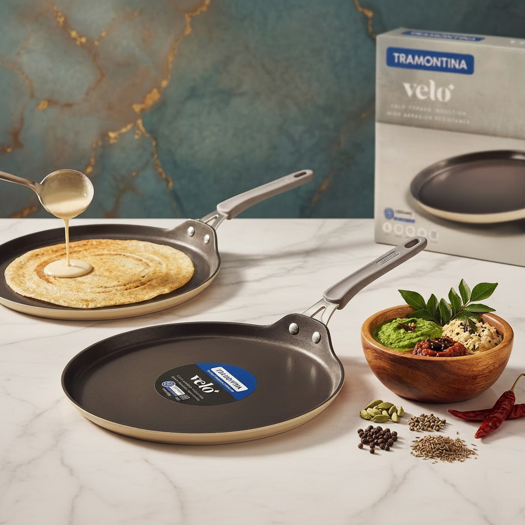 AM7395 Tramontina Velo 30 cm Cold-Forged Ceramic Dosa Tawa (Sand)