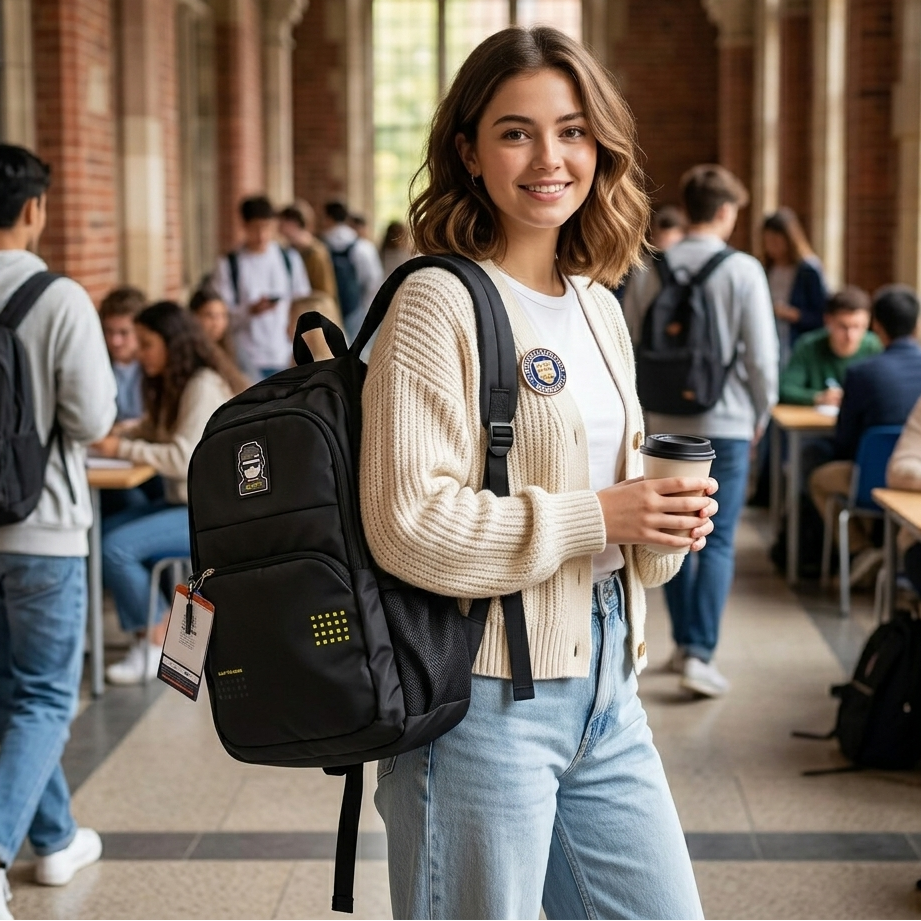 AM7612 Priority Century Premium Laptop Office and College Backpack with Waterproof Rain Cover