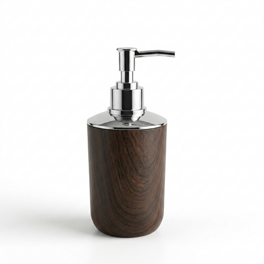 AM7784 ELEGANT WOODEN FINISH SOAP DISPENSER FOR MODERN BATHROOM AND KITCHEN SINK UTILITY  point to point description