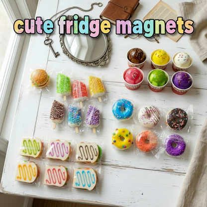 AM7512 Realistic 3D Donut Fridge Magnet - Decorative Dessert Figurine for Home & Kitchen (1-Pcs)
