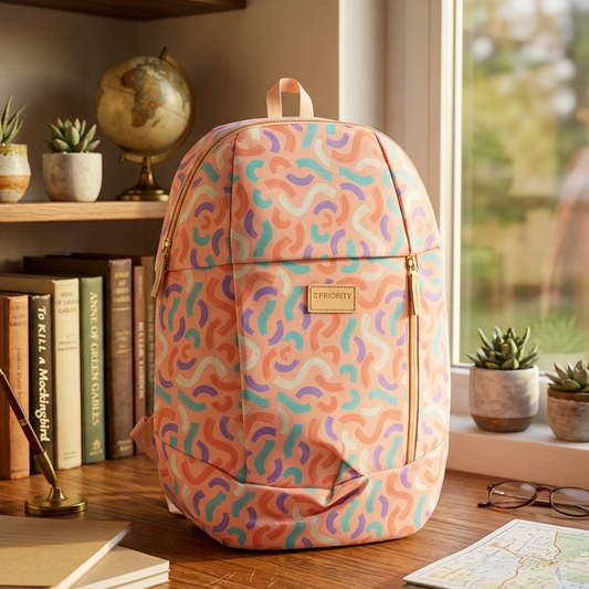 AM7136 Priority Scott Printed College Backpack - Mix Design