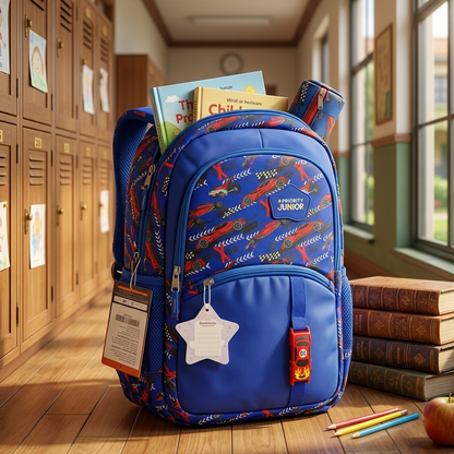AM7611 Priority Tipsy Kids School Bag Premium Frozen Character Print Multi Compartment Backpack