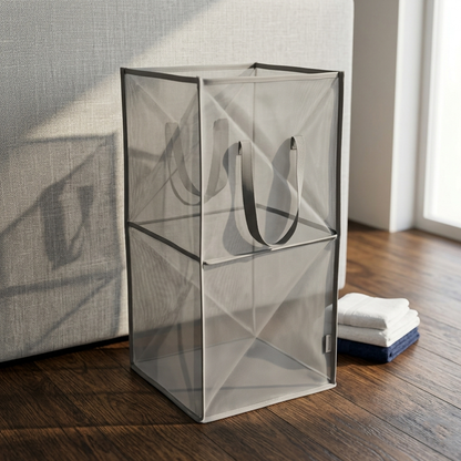 AM7719 FOLDABLE LARGE CAPACITY LAUNDRY BASKET FOR CLOTHES STORAGE AND EFFICIENT HOME ORGANIZATION SOLUTIONS