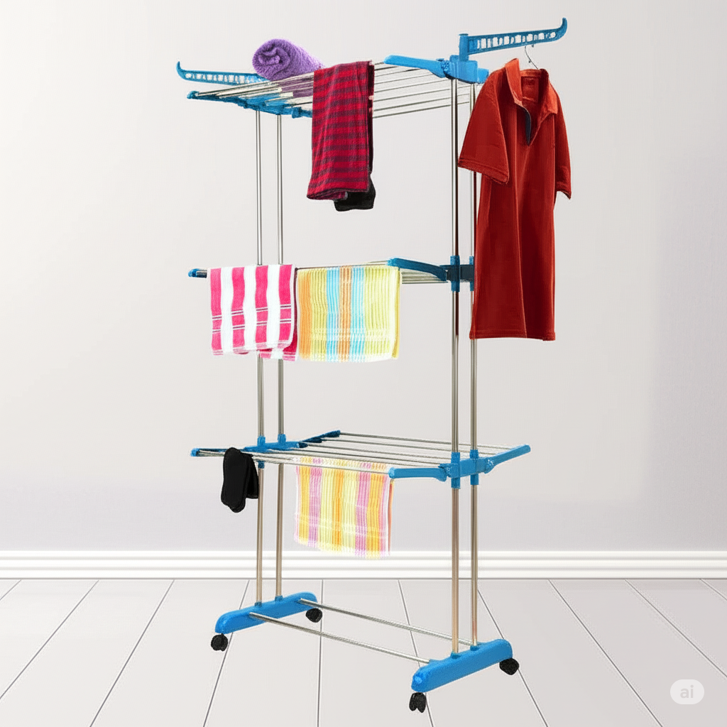AM5608 UMA Modular 3 Tier Cloth Drying Stand Rack - Adjustable Cloth Drying Rack for Indoor,Outdoor