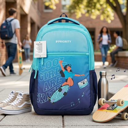 AM7613 Priority Glorious Premium Heavy Duty College Casual Backpack with Mesh Back Padding