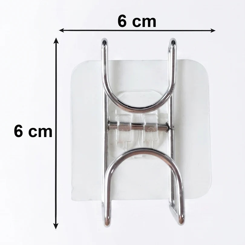 23477  Transparent Double Loop Adhesive Wall Hook – 1 Pc