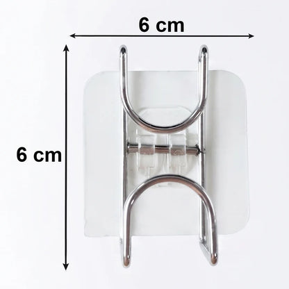 23477  Transparent Double Loop Adhesive Wall Hook – 1 Pc