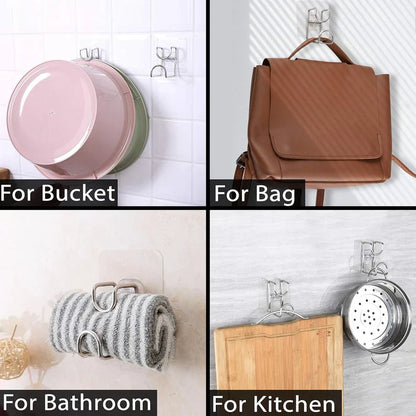 23477  Transparent Double Loop Adhesive Wall Hook – 1 Pc