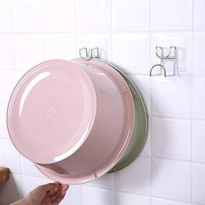 23477  Transparent Double Loop Adhesive Wall Hook – 1 Pc