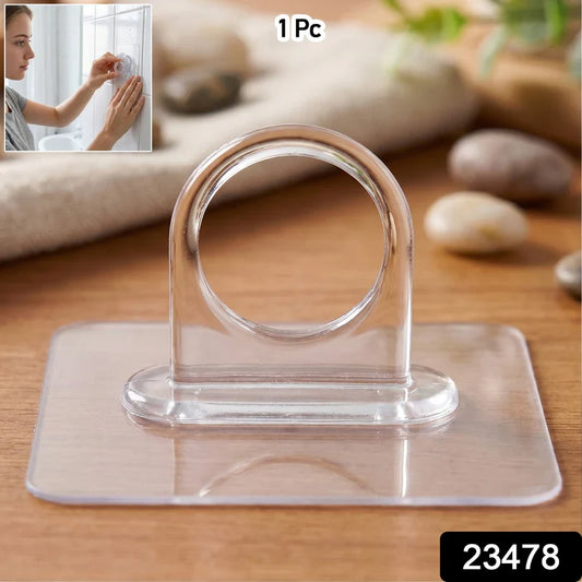 23478 Transparent Adhesive Multipurpose Wall Hook – 1 Pc