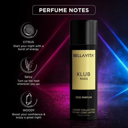 AM2378 Bellavita Klub Man Body Parfum Deodorant 150ml