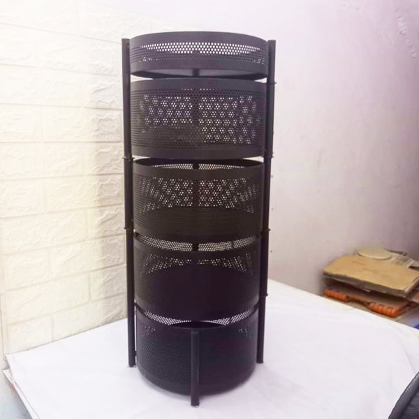 AM5320 4-Layer Round Multipurpose Storage Trolley with Wheels