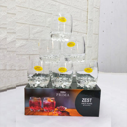 AM5211 YERA Prima ZEST Juice Glass Set of 6 Pcs - Each 215Ml