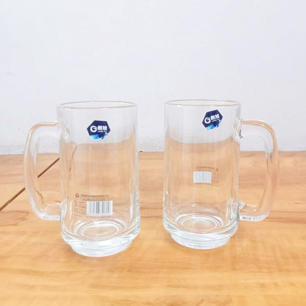 AM5384 Living Home Beer Glasses - 355ml Transparent Glasses for Beer, Drinks, Cocktail (Set of 2Pcs)