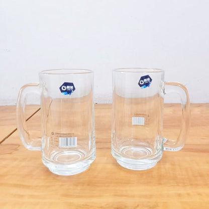 AM5384 Living Home Beer Glasses - 355ml Transparent Glasses for Beer, Drinks, Cocktail (Set of 2Pcs)