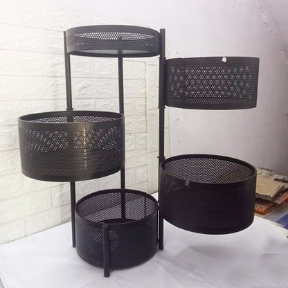 AM5320 4-Layer Round Multipurpose Storage Trolley with Wheels