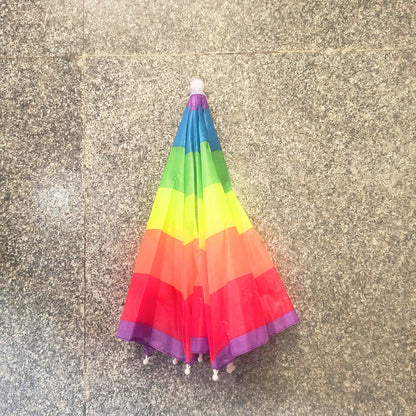 AM5607 Rainbow Umbrella Hat, Hand Free Umbrella for Adults and Kids - Waterproof and Lightweight Cap Umbrella
