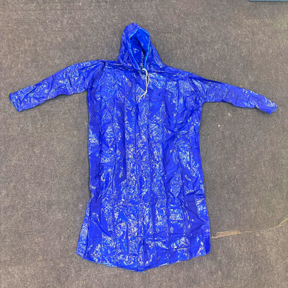 A06581 TARPAULIN Waterproof Unisex Rain Poncho with Hood – Free Size
