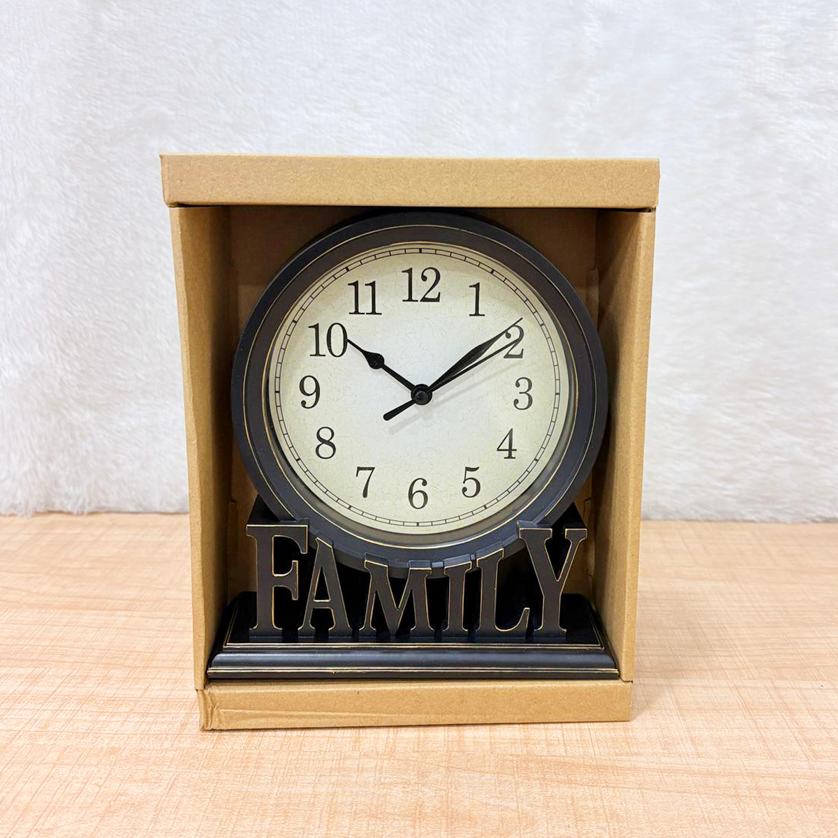 TM0101 Mix-Design Vintage-Style Round Table Clock - Pack of 1
