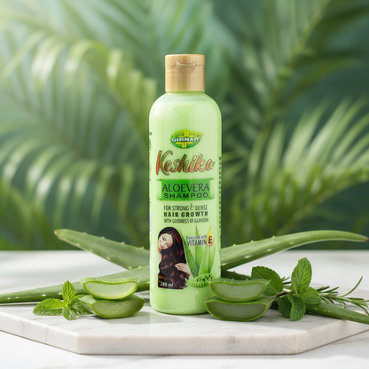AM6679 Girnar Keshika Aloevera Shampoo for Hair Growth & Density (240ml)