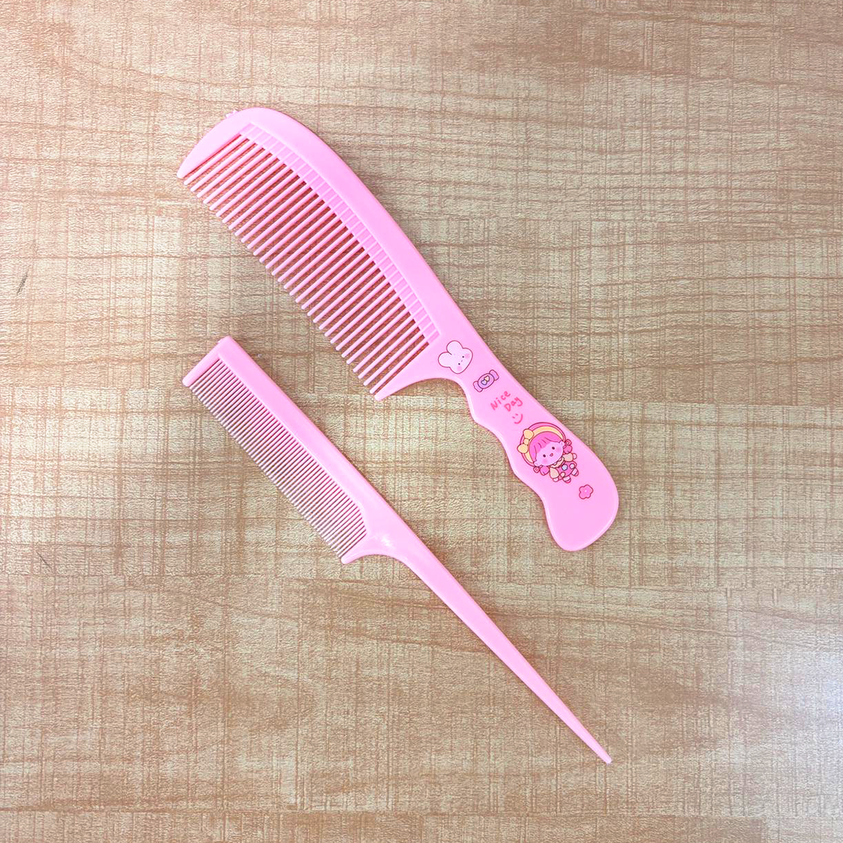 TM0120 Mix-Design Cute Graphic Printed Hair Comb Set of 2