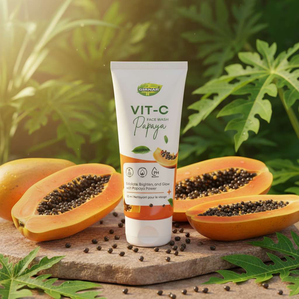 AM6685 Girnar Vit-C & Papaya Exfoliating Face Wash (60 ml)