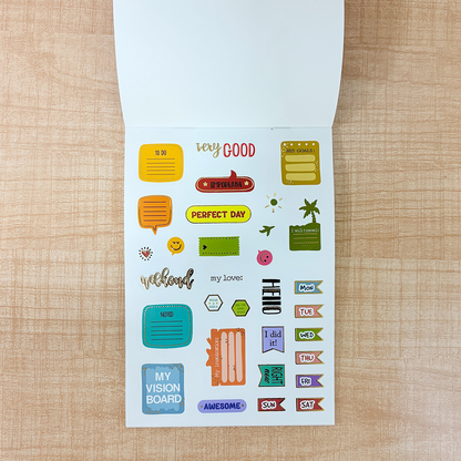 AM6636 Mix-Design Fun Sticker Book - 300+ Vibrant Foil Stickers - 1pc