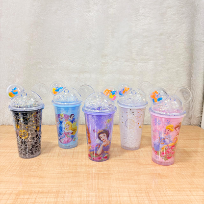 TM0100 Mix-Design Glitter Tumbler with Mickey Mouse Ears Dome Lid – Pack of 1
