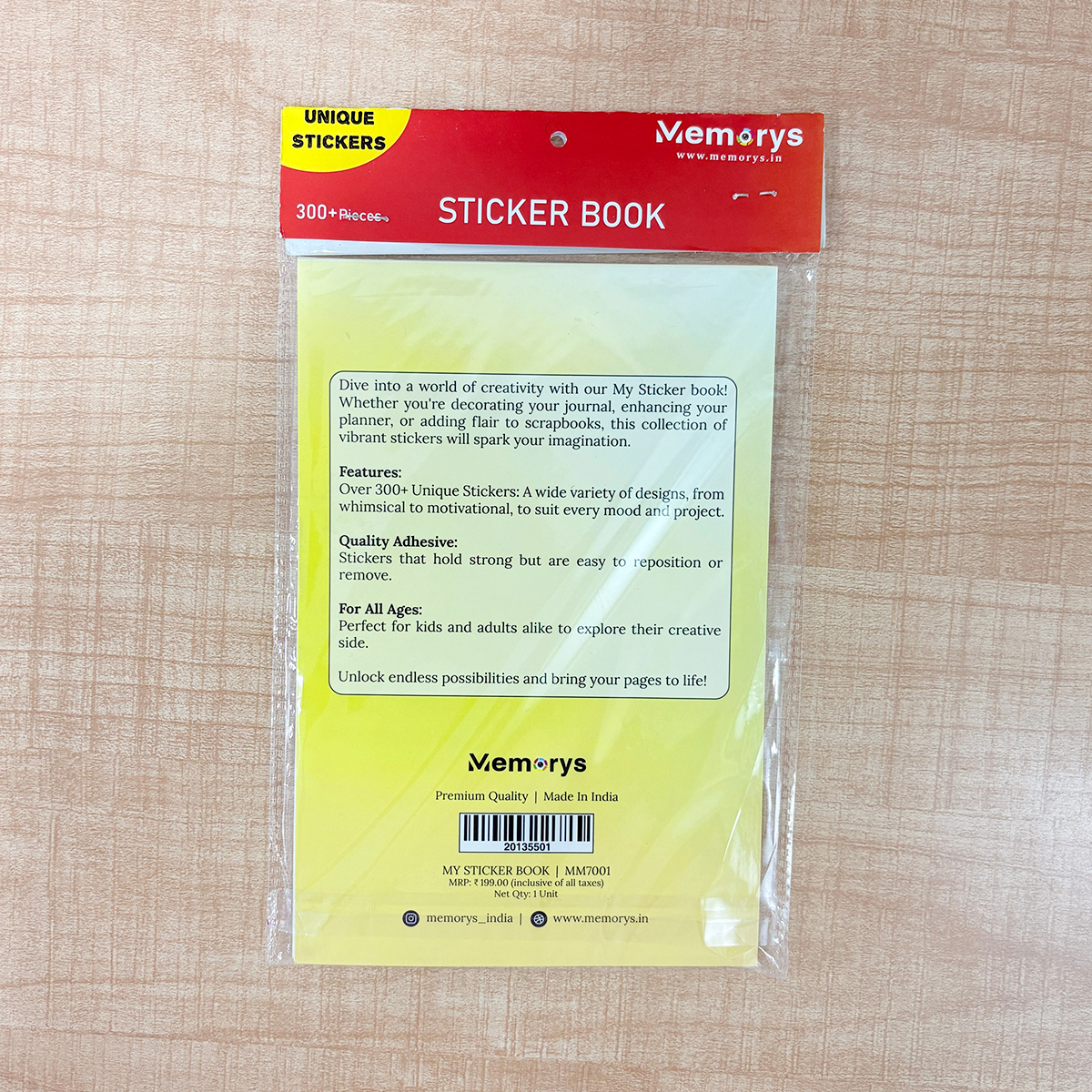 AM6637 Mix-Design My Sticker Book - 300+ Unique & Reusable Stickers - 1pc