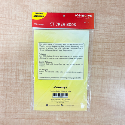 AM6637 Mix-Design My Sticker Book - 300+ Unique & Reusable Stickers - 1pc