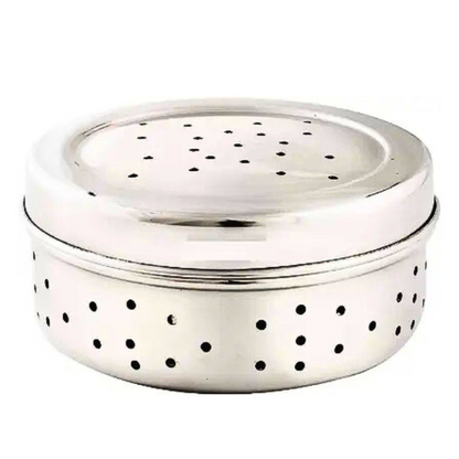 AM5332 Hole Dabba Stainless Steel Coriander Storage Box BIg