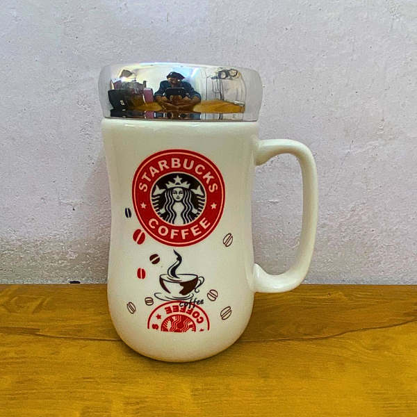 AM5352 Ceramic Coffee Tea Mug with Lid- Multidesign