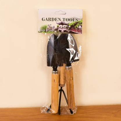 AM7760 Garden Tool Kit Durable Hand Tools Set with Wooden Handle (3 Pc)