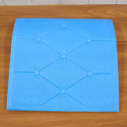 16005 Self Adhesive 3D Foam Wall Panel Cushion Wallpaper (1 Pc, Blue, 69x35 Cm)