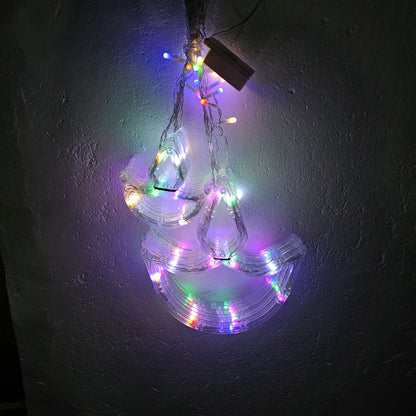 Di0064 12 Diyas Window Curtain LED Lights - 6x6 (Multicolour)