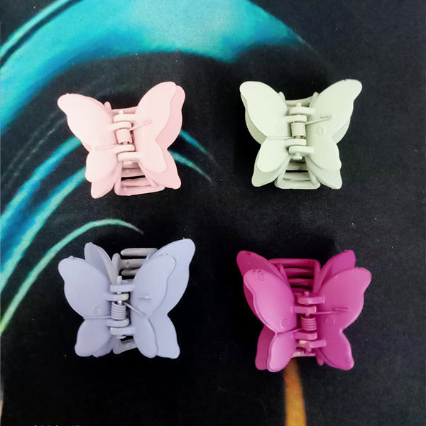 AM5010 Small Butterfly Hair Clature for Thick Hair Matte Finish Hair Claw Clips for Women & Girls (Multicolour)