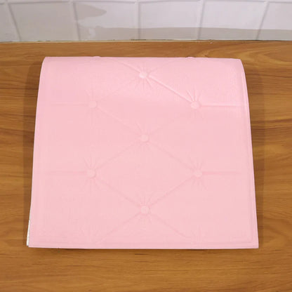 16024 Self Adhesive 3D Foam Wall Panel Cushion Wallpaper (1 Pc, Pink, 69x35 Cm)