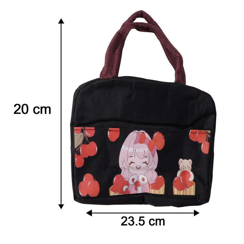 18303 Insulated Lunch Bag with Cute Cartoon Design (1 Pc)