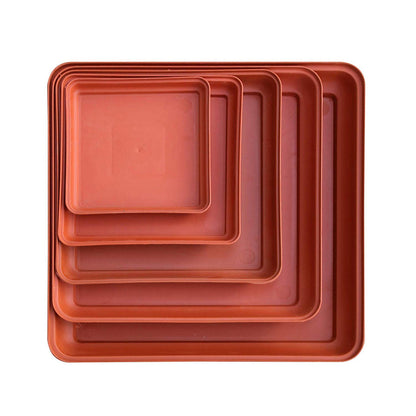 AM0935 Flower Pot Square Plastic Plant 12 Inch Saucer Tray Plant Pot
