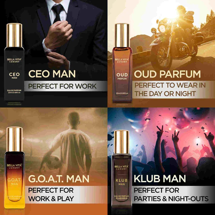 AM2383 Bella Vita Luxury Man Perfume Gift Set 4 x 20 ml