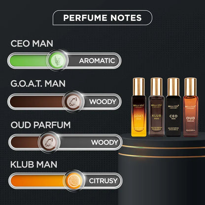 AM2383 Bella Vita Luxury Man Perfume Gift Set 4 x 20 ml