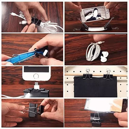 AM2175 Black Clip 12Pcs Binder Clip 32mm