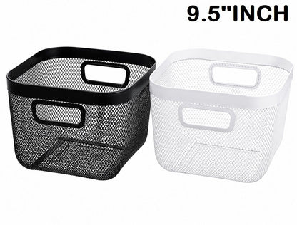 A07060 9.5inch Metal Mesh Storage Basket with Dual Handles