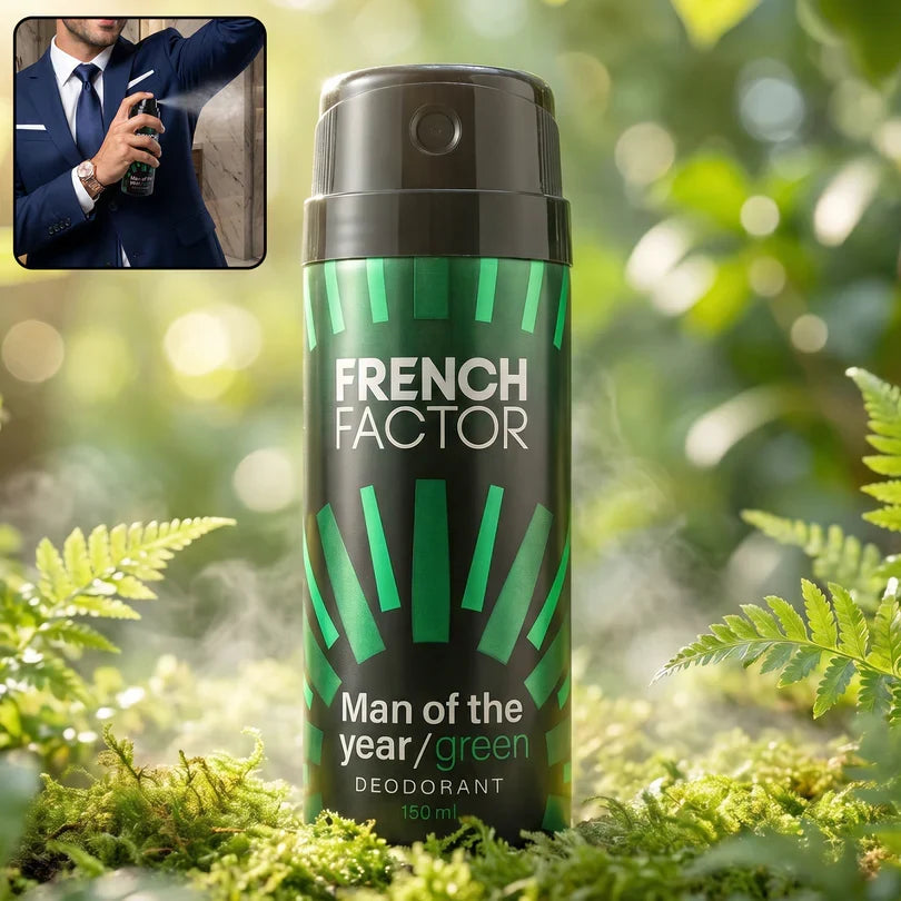 23715 French Factor Man Of The Year Green Body Spray (1 Pc, 150 ML)