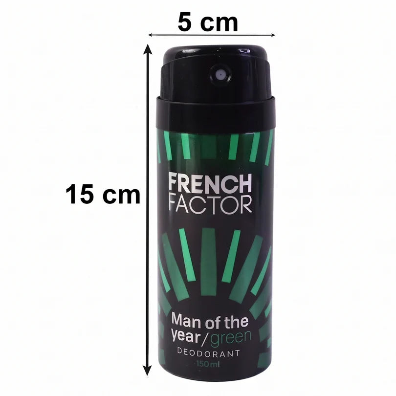 23715 French Factor Man Of The Year Green Body Spray (1 Pc, 150 ML)